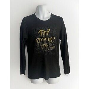 Fox Riders Co Thermal Shirt MENS Large Long Sleeve Waffle Knit Crew Neck Fitted